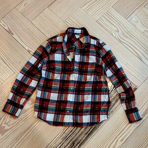 J. CREW FLANNEL LOOSE-FIT BUTTON DOWN